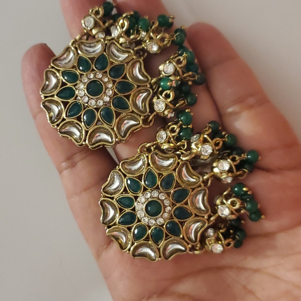 Indian Green Earrings Stud
